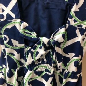 Size XS Mudpie summer dress with anchor and rope fabric